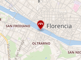 Mapa de localización del Puente Santa Trinidad en Florencia