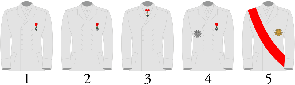 Los diferentes grados de la Legión de Honor
