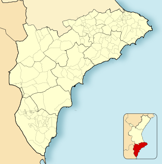 Monóvar en la provincia de Alicante