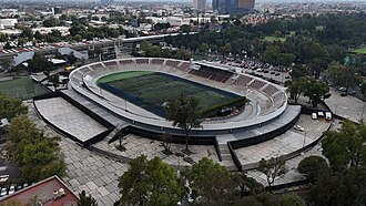 Vista aérea del Velódromo Olímpico Agustín Melgar
