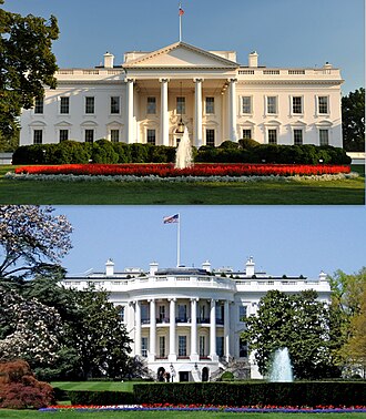 Fachadas exteriores de la Casa Blanca