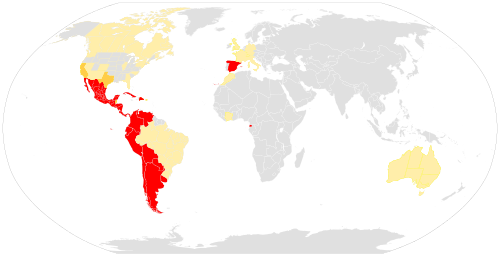 Distribución geográfica del idioma español según el informe Cervantes 2023
