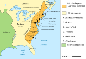 Mapa geográfico de asentamientos y reclamaciones territoriales en 1775.
