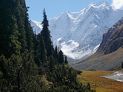 Paisaje montañoso en el Tian Shan
