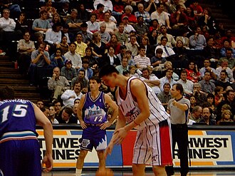 Yao Ming lanzando un tiro libre