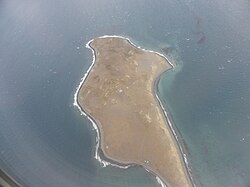 Vista aérea de la isla desde un avión