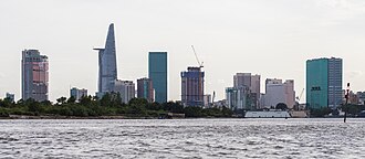 Vista del Distrito 1 desde el río Saigón