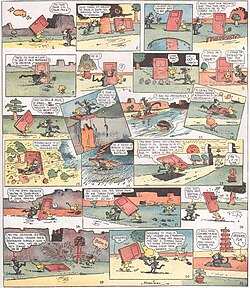 Página dominical de Krazy Kat publicada en el año 1922.