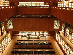 Sala de lectura de la Biblioteca en el edificio Nouvel