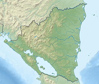 Mapa de ubicación del Lago Cocibolca en Nicaragua