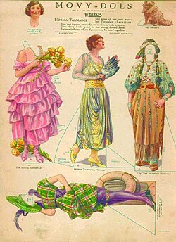 Recortable de la actriz Norma Talmadge