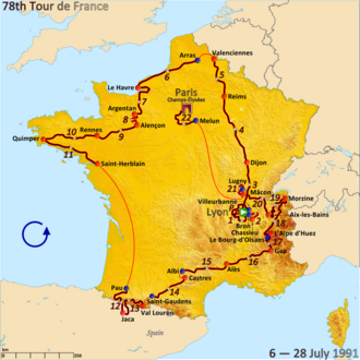 Imagen representativa del Tour de Francia 1991