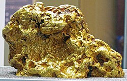 Pepita de oro en el Museo Field