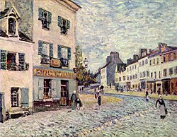 Una calle en Marly de Alfred Sisley