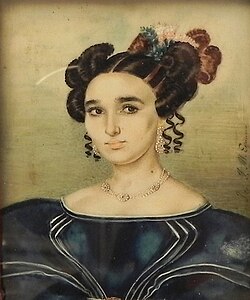 Retrato de Manuela Sáenz en 1830