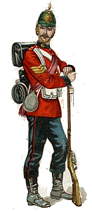 Sargento británico con uniforme de campaña (1898)