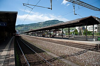 Vista de los andenes de la Estación de Vevey