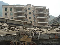 Edificios destruidos en la localidad de Beichuan