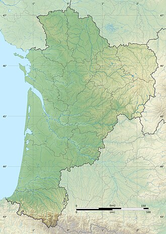 Mapa de localización geográfica de La Ferrassie en Nueva Aquitania