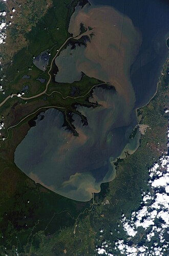 Imagen satelital de las bocas del Atrato