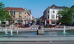 Vista panorámica del paisaje urbano de Ronse