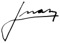 Firma autógrafa de Juan de Borbón