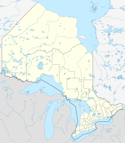 Mapa de ubicación de Hamilton en Ontario