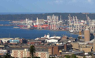 Puerto de Durban en Sudáfrica