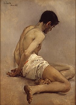Estudio académico al natural de Joaquín Sorolla