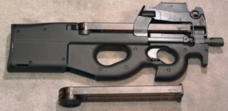 Ilustración del subfusil FN P90