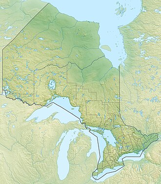 Mapa de ubicación del Lago Ontario