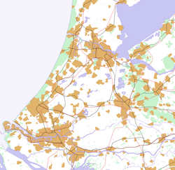 Mapa esquemático del Randstad