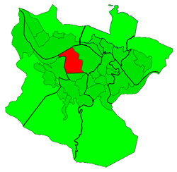 Mapa e información geográfica del barrio de Indauchu en Bilbao