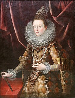 La infanta Isabel Clara Eugenia, óleo sobre tela de 1599 conservado en la Alte Pinakothek de Múnich.