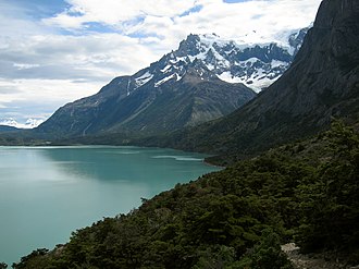 Paisaje del Lago Nordenskjöld en la Patagonia chilena