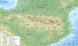 Mapa de ubicación de Ax 3 Domaines en los Pirineos