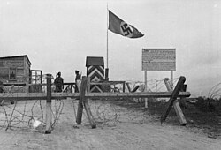Puesto de control alemán en la Línea de Demarcación en 1941