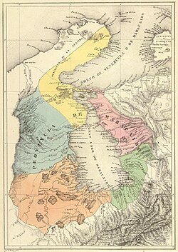 Mapa de la provincia de Maracaibo de 1840