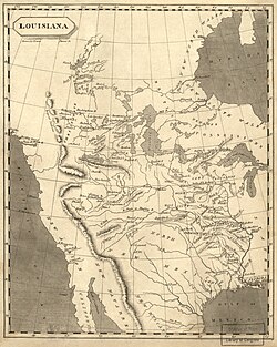 Mapa histórico de Luisiana en el año 1804