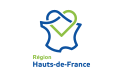 Representación gráfica de la bandera institucional de la región de Alta Francia.