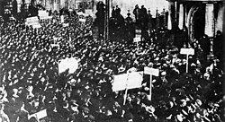 Manifestación en Kiel en noviembre de 1918