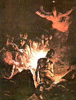 Cuadro titulado El Purgatorio del pintor Cristóbal Rojas.