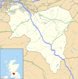 Mapa de ubicación de Lesmahagow en South Lanarkshire
