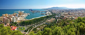 Panorámica urbana y costera desde Gibralfaro