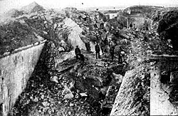 Foto del Fuerte de Loncin después de la batalla