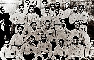 Imagen histórica relacionada con los primeros años del fútbol español.