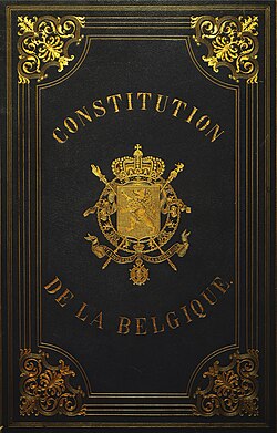 Página 1 de la Constitución belga de 1831