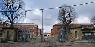 Vista de las obras de fábrica de FN Herstal en Bélgica
