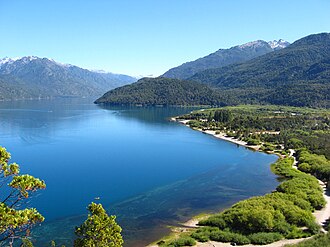 Vista general del paisaje circundante del Lago Puelo