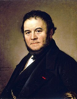 Retrato de Stendhal por Johan Olaf Sodemark en 1840